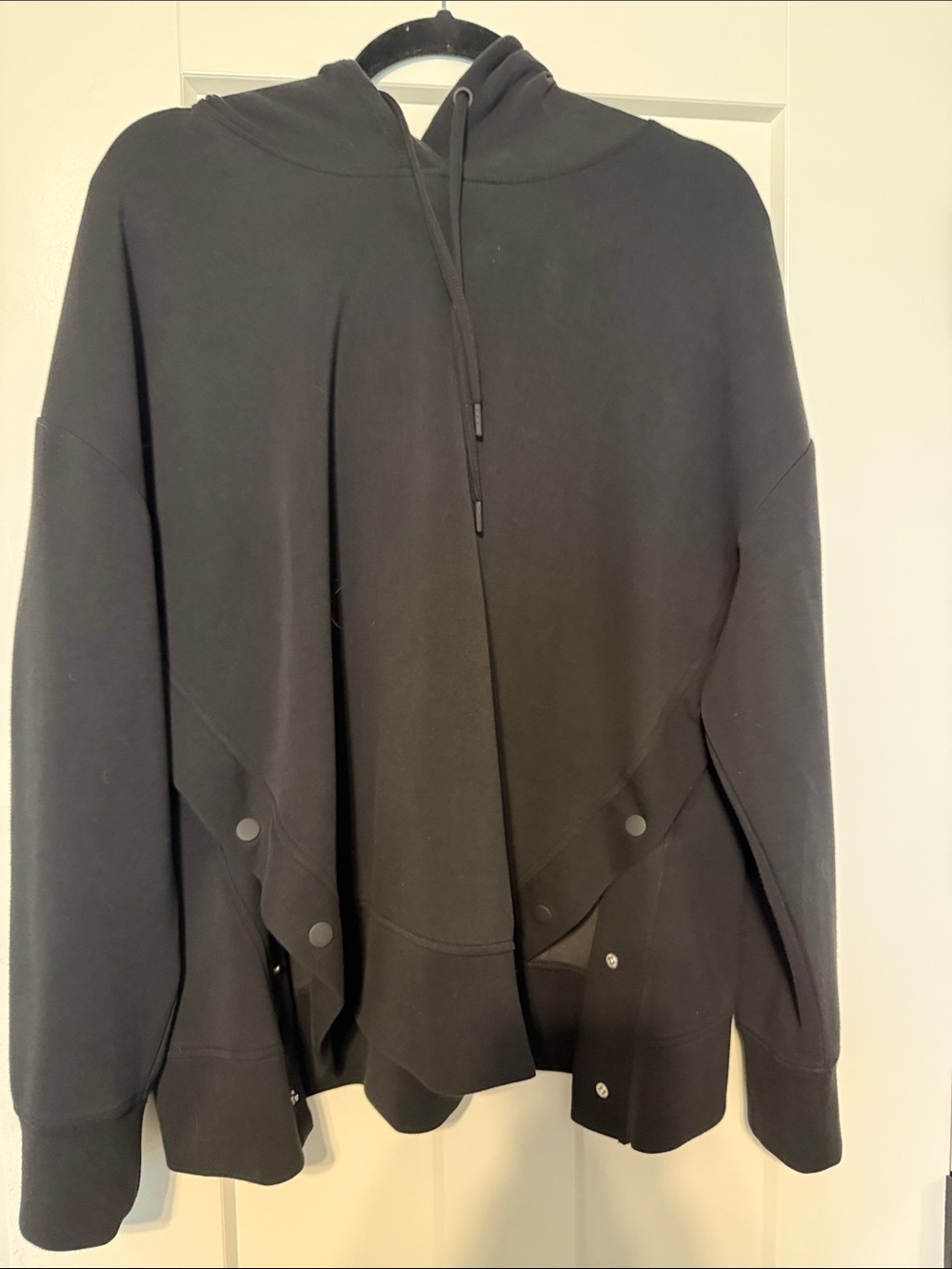Maurices Black Hooded sweatshirt- scuba knit